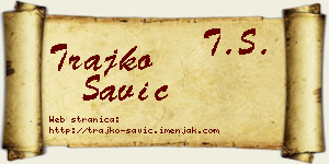Trajko Savić vizit kartica